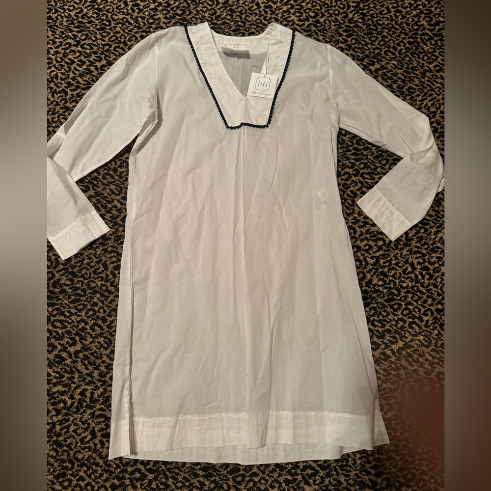 Elegant White Long Sleeve Swim Coverup